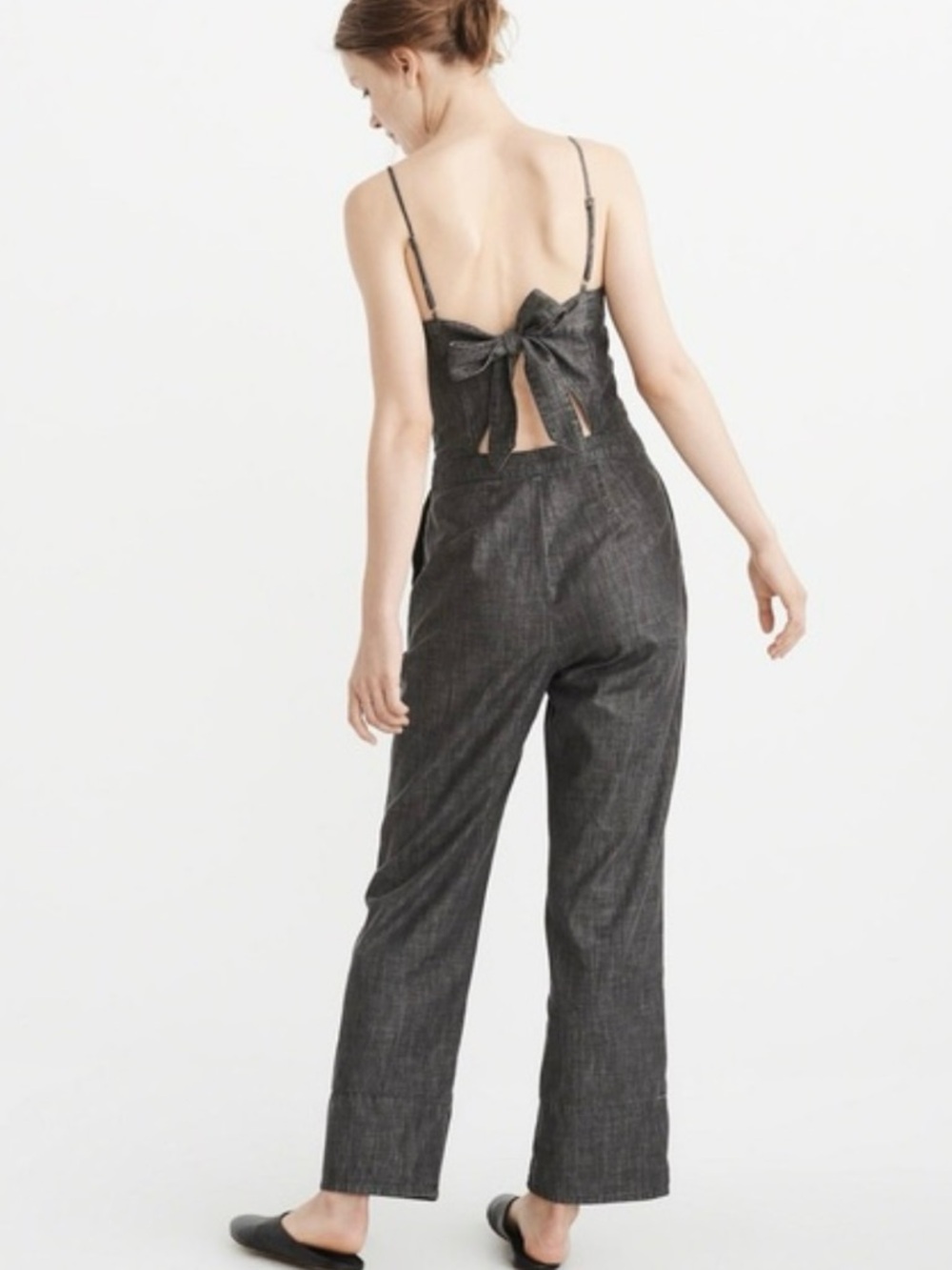 Abercrombie Gray Denim Jumpsuit